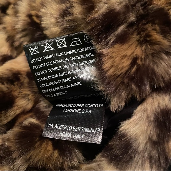 Sandro Ferrone Reversible Leopard Print Hooded Coat Size Small - Picture 4 of 7